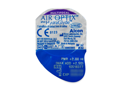 Air Optix plus HydraGlyde Multifocal (6 lentillas) - Previsualización del blister