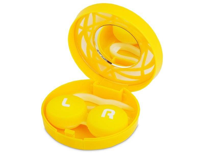 Estuche de Viaje con Decoración - Amarillo 