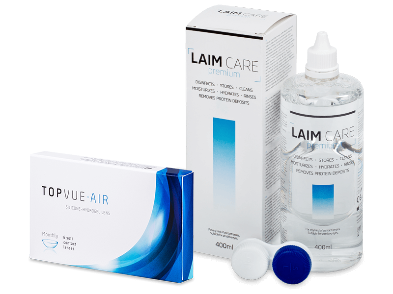 TopVue Air (6 Lentillas) + LAIM-CARE 400 ml - Pack ahorro