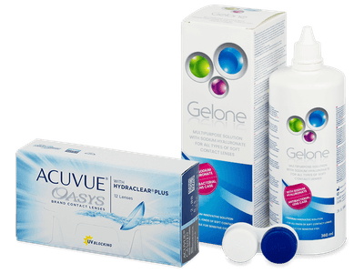Acuvue Oasys (12 Lentillas) + líquido Gelone 360 ml