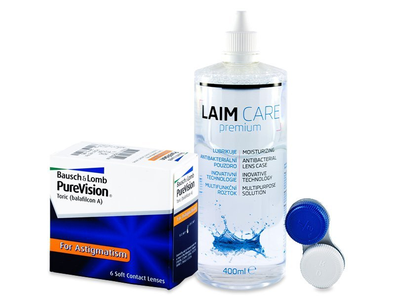 PureVision Toric (6 Lentillas) + Líquido Laim-Care 400 ml - Pack ahorro