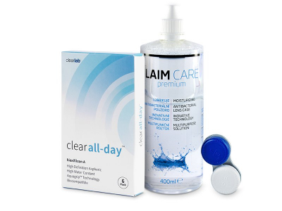 Clear All-Day (6 Lentillas) + Laim Care 400 ml - Diseño antiguo