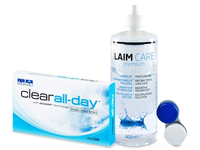 Clear All-Day (6 Lentillas) + Líquido Laim-Care 400 ml - Pack ahorro