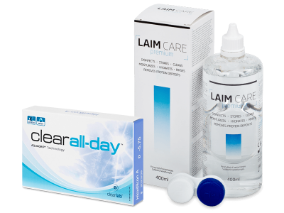 Clear All-Day (6 Lentillas) + Líquido Laim-Care 400 ml - Pack ahorro