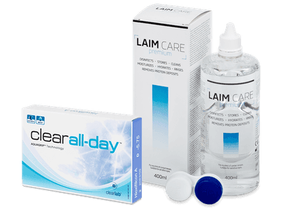 Clear All-Day (6 Lentillas) + Líquido Laim-Care 400 ml