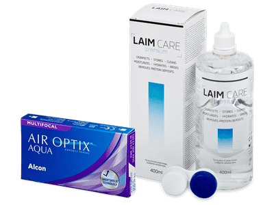 Air Optix Aqua Multifocal (6 Lentillas) + Laim Care 400 ml