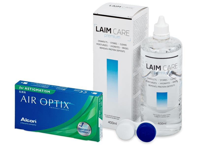 Air Optix for Astigmatism (6 Lentillas) + Líquido Laim-Care 400ml - Pack ahorro