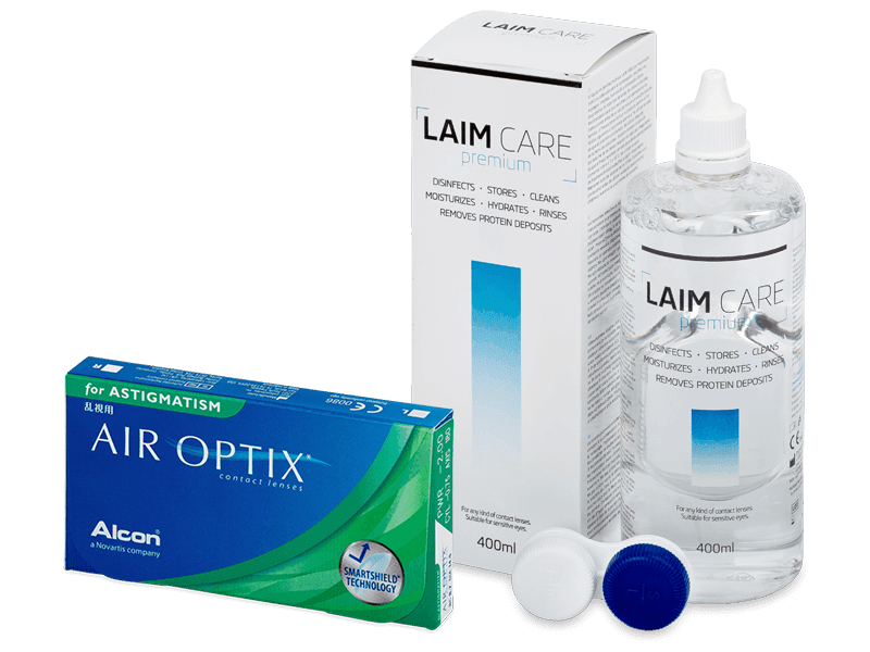 Air Optix for Astigmatism (6 Lentillas) + Laim Care 400 ml - Pack ahorro