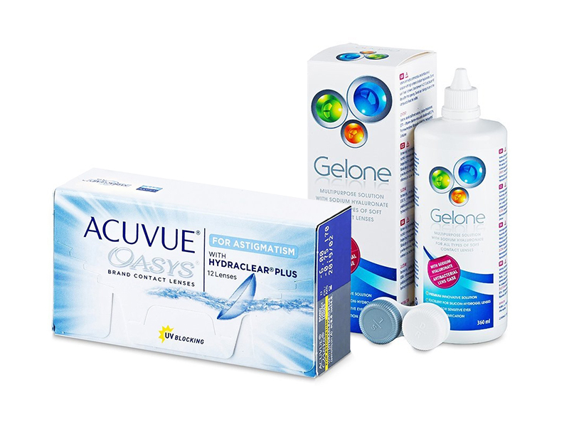 Acuvue Oasys for Astigmatism (12 Lentillas) + Gelone 360 ml