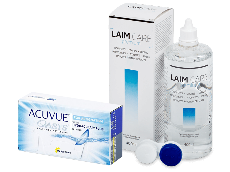 Acuvue Oasys for Astigmatism (12 Lentillas) + Laim Care 400 ml - Pack ahorro