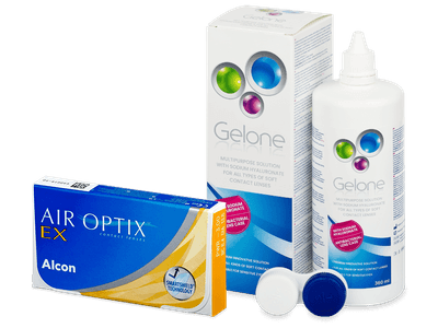 Air Optix EX (3 Lentillas) + líquido Gelone 360 ml - Pack ahorro