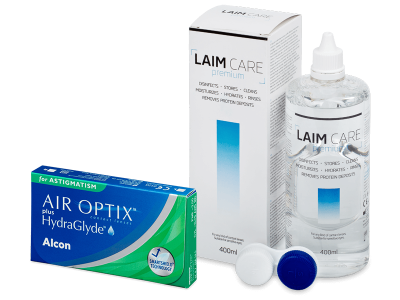 Air Optix plus HydraGlyde for Astigmatism (3 Lentillas) + Laim-Care 400 ml