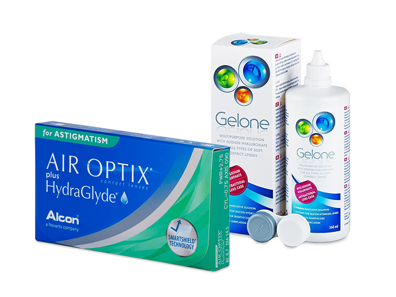 Air Optix plus HydraGlyde for Astigmatism (6 Lentillas) + Gelone 360 ml