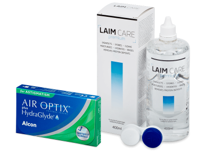 Air Optix plus HydraGlyde for Astigmatism (6 Lentillas) + Laim Care 400 ml