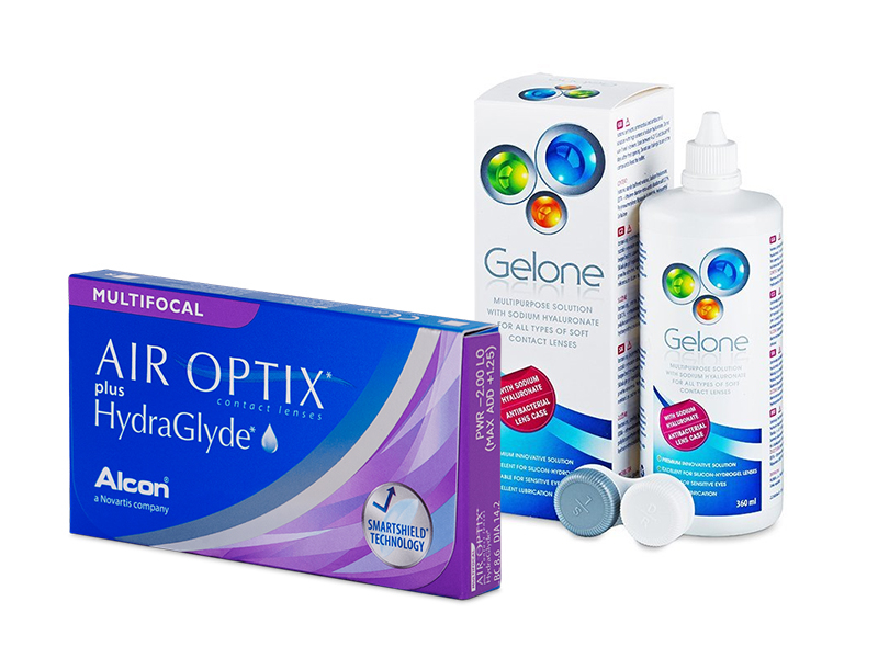 Air Optix plus HydraGlyde Multifocal (6 Lentillas) + Gelone 360 ml