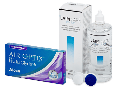 Air Optix plus HydraGlyde Multifocal (6 Lentillas) + Laim Care 400 ml