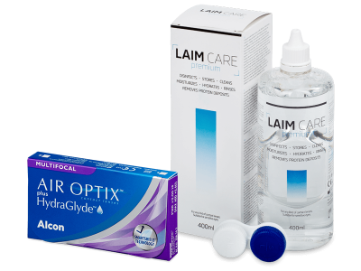 Air Optix plus HydraGlyde Multifocal (6 Lentillas) + Laim-Care 400 ml