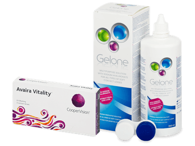 Avaira Vitality (3 Lentillas) + líquido Gelone 360 ml
