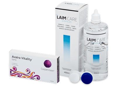 Avaira Vitality Toric (3 Lentillas) + Laim Care 400 ml