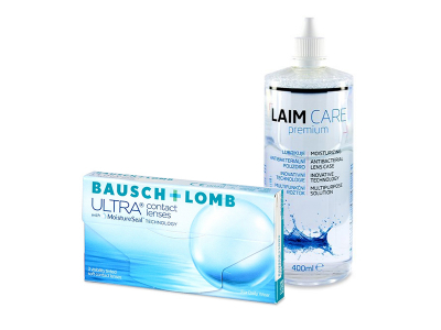 Bausch + Lomb ULTRA (3 Lentillas) + Laim-Care 400 ml
