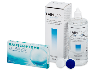 Bausch + Lomb ULTRA (3 Lentillas) + Laim-Care 400 ml