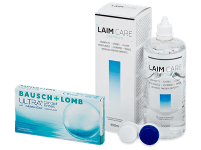 Bausch + Lomb ULTRA (3 Lentillas) + Laim Care 400 ml