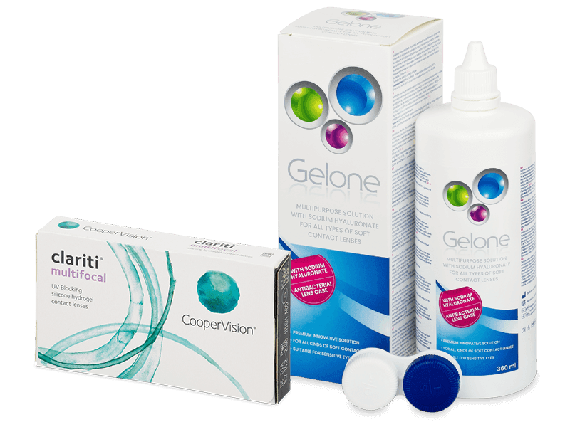 Clariti Multifocal (6 Lentillas) + líquido Gelone 360 ml - Pack ahorro