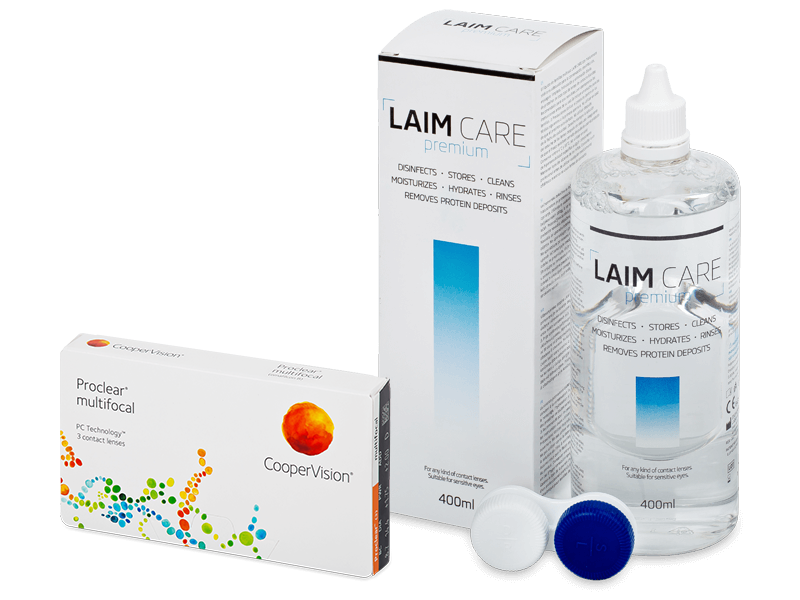 Proclear Multifocal (3 Lentillas) + Laim Care 400 ml - Pack ahorro