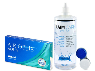 Air Optix Aqua (6 lentillas) + Líquido Laim-Care 400 ml