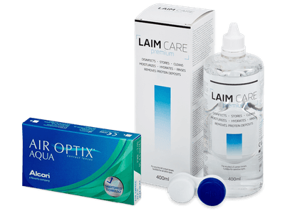 Air Optix Aqua (6 lentillas) + Laim Care 400 ml