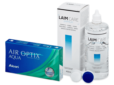 Air Optix Aqua (6 lentillas) + Laim Care 400 ml - Pack ahorro