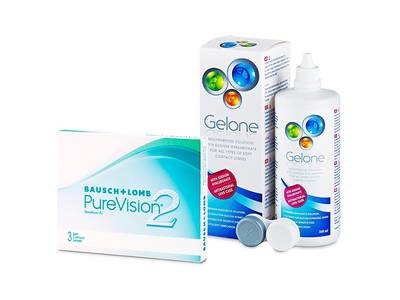 PureVision 2 (3 Lentillas) + Gelone 360 ml