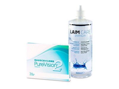PureVision 2 (3 Lentillas) + Laim-Care 400 ml