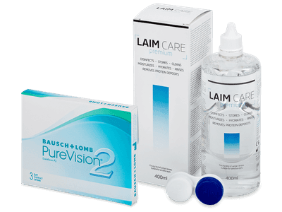 PureVision 2 (3 Lentillas) + Laim Care 400 ml