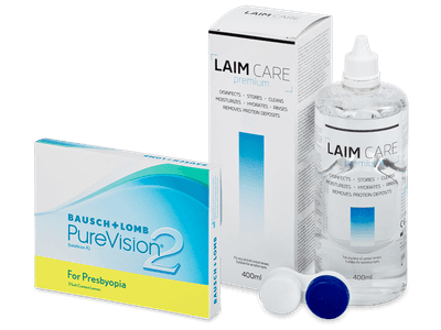 PureVision 2 for Presbyopia (3 Lentillas) + Laim Care 400 ml