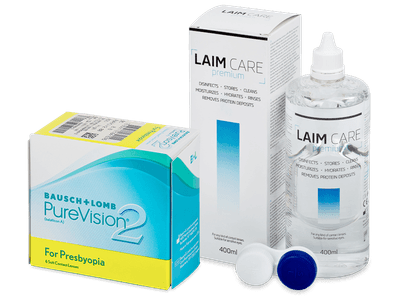 PureVision 2 for Presbyopia (6 Lentillas) + Laim-Care 400 ml