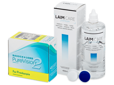 PureVision 2 for Presbyopia (6 Lentillas) + Laim Care 400 ml