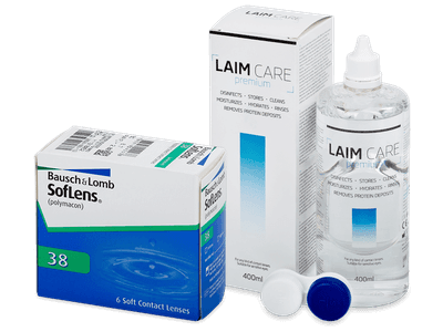 SofLens 38 (6 Lentillas) + Laim Care 400 ml - Diseño antiguo