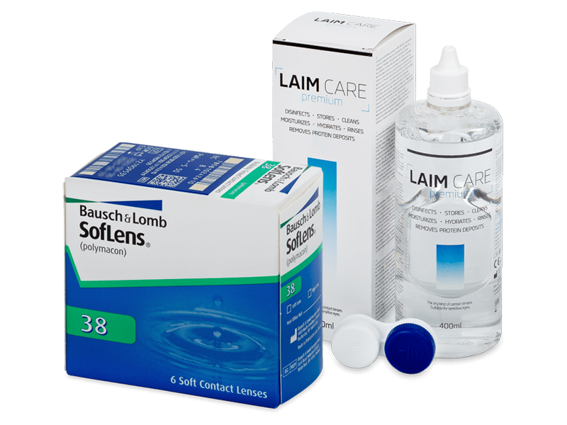 SofLens 38 (6 Lentillas) + Laim-Care 400 ml - Pack ahorro