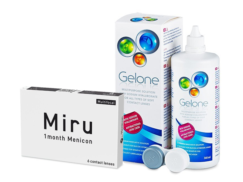 Miru 1 Month Menicon Multifocal (6 Lentillas) + Gelone 360 ml