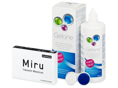 Miru 1month Menicon multifocal (6 Lentillas) + líquido Gelone 360 ml