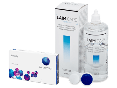 Biofinity (3 Lentillas) + Laim Care 400 ml