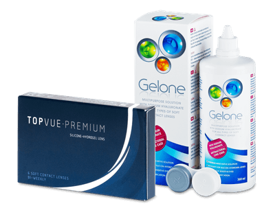 TopVue Premium (6 lentillas) + Líquido Gelone 360ml