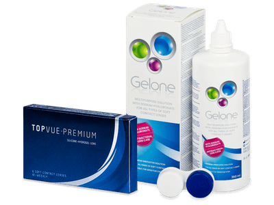 TopVue Premium (6 lentillas) + líquido Gelone 360 ml