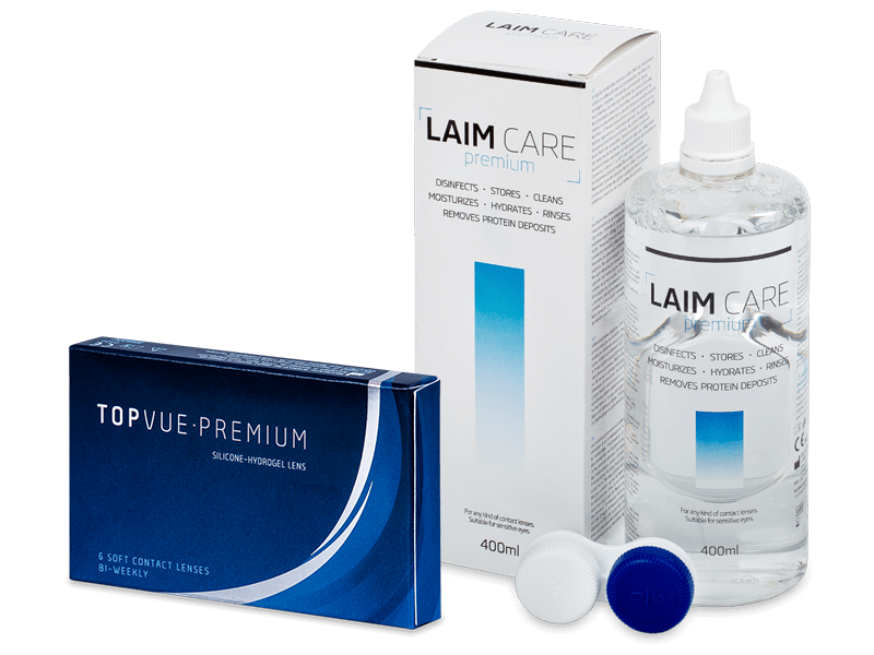 TopVue Premium (6 lentillas) + Laim Care 400 ml - Pack ahorro