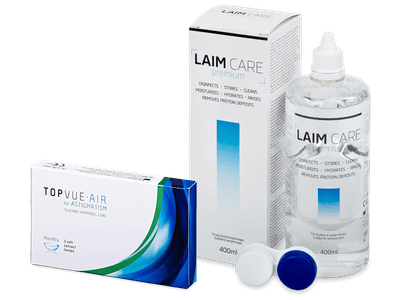 TopVue Air for Astigmatism (3 lentillas) + Laim-Care 400 ml