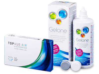 TopVue Air for Astigmatism (3 lentillas) + Gelone 360 ml