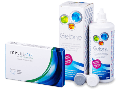 TopVue Air for Astigmatism (3 lentillas) + Gelone 360 ml