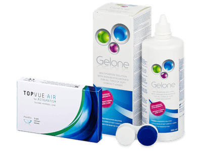TopVue Air for Astigmatism (3 lentillas) + líquido Gelone 360 ml