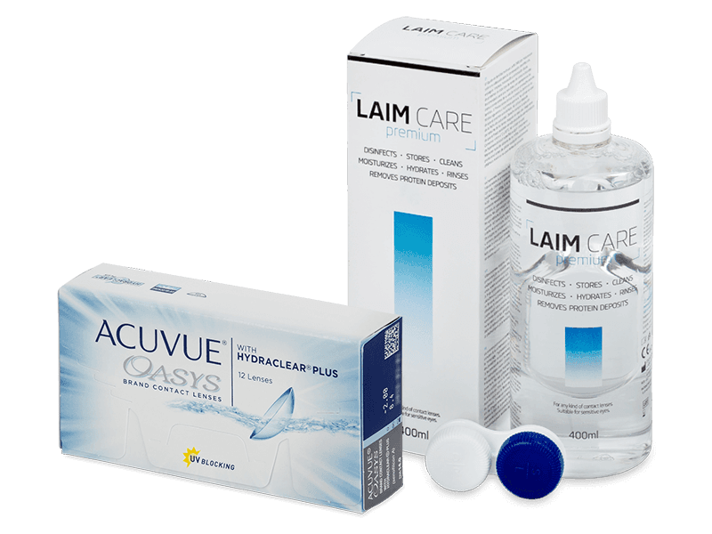 Acuvue Oasys (12 Lentillas) + Laim Care 400 ml - Pack ahorro